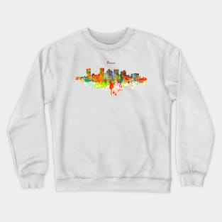 Watercolor Painting - Phoenix Skyline Crewneck Sweatshirt